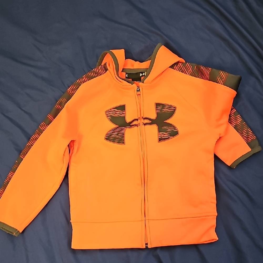 Under Armour Kids Bright Orange Zip-Up Hoodie